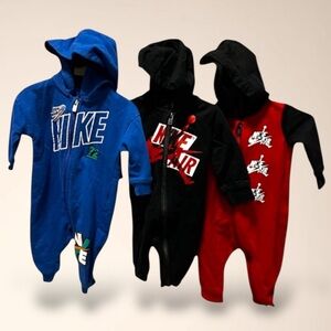 Nike Baby Hooded Rompers Set